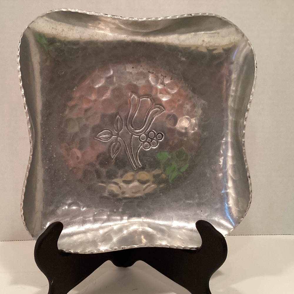 Vintage MCM BUENILUM Tulip Aluminum Tray/Candy Dish